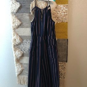 Navy red and white stripe jumper